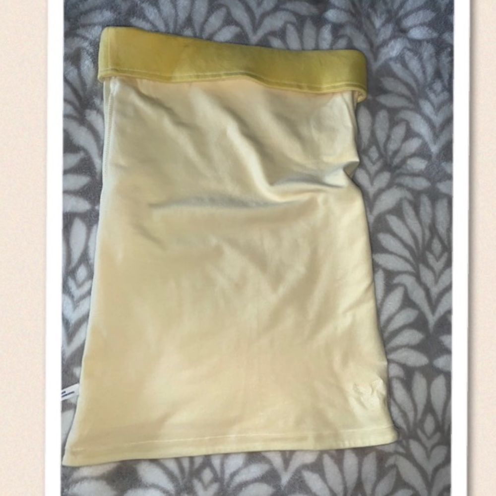 American Eagle Yellow strapless top